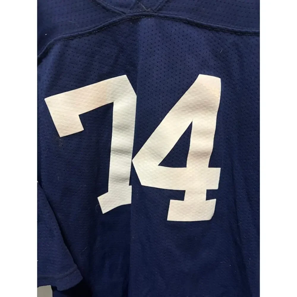 Vintage Red Fox Football Jersey Mens XL Blue #74 Mesh USA Made 70s 80s - Picture 4 of 9